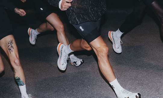 A dynamic scene of runners in premium athletic gear, embodying the spirit of cold therapy and rejuvenation.