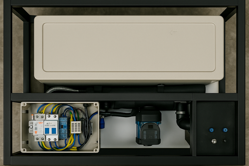 the inside of an icebaths.com chilling machine